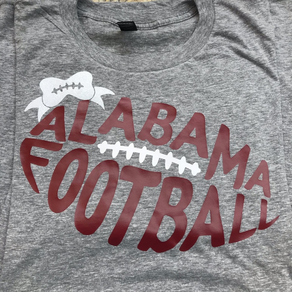 Grey T-shirt Alabama hand made